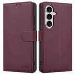 Tech-Protect Wallet Case for Samsung Galaxy S26 - Burgundy