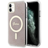 Guess GUHMN61H4STP iPhone 11 6.1" pink/pink Hardcase 4G MagSafe