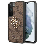 Etui Guess 4G Big Metal Logo na Samsung Galaxy S22 - brązowe