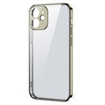 Joyroom New Beauty Series ultra cienkie przezroczyste etui z metaliczną ramką do iPhone 12 Pro złoty (JR-BP743)