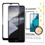 Wozinsky Tempered Glass Full Glue Super Tough Screen Protector Full Coveraged with Frame Case Friendly for Nokia 2.4 black