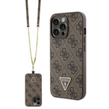 Etui Guess Crossbody 4G Metal Logo na iPhone 13 Pro / iPhone 13 - brązowe