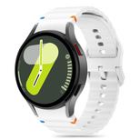 Tech-Protect Silicone Sport Strap for Samsung Galaxy Watch 4 / 5 / 5 Pro / 6 / 7 / FE - White