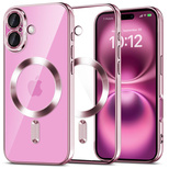 Tech-Protect MagFlex MagSafena iPhone 16 Hülle - Klar / Rosa