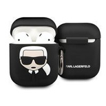 Case for AirPods 1 / 2 Karl Lagerfeld Silicone Ikonik - black