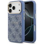 Guess 4G PU Classic Logo MagSafe Hülle für iPhone 17 Pro - Blau