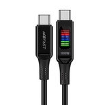 Acefast C7-03 USB-C USB-C 100W 1.2m cable with display - black