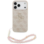 Guess 4G Strap 4G Classic Logo Hülle für iPhone 17 Pro Max - Rosa
