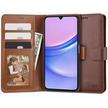 Etui Tech-Protect Wallet na Samsung Galaxy A15 4G / 5G - brązowe