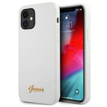 Guess GUHCP12SLSLMGWH iPhone 12 mini 5.4&quot; white/white hardcase Metal Logo Script