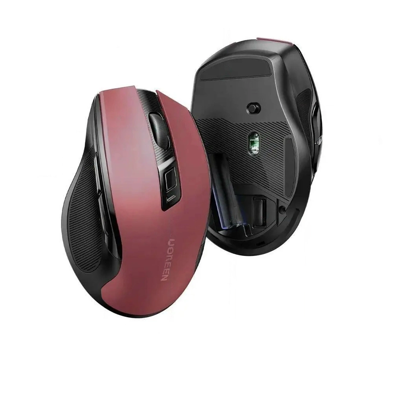 Front and back of the Ugreen MU006 wireless optical mouse