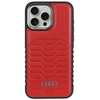 Etui Audi Synthetic Leather z MagSafe na iPhone 15 Pro - czerwone