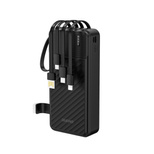 Powerbank Dudao K11 Pro 20000mAh mit integrierten Kabeln und Taschenlampe - schwarz