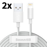 Baseus 2x USB - Lightning cable fast charging 1.5 m white (TZCALZJ-02)
