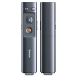 Baseus Orange Dot AI Laser Pointer with Automatic Voice Transcription, Dual Lasers - Gray