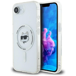 Karl Lagerfeld IML Metal Choupette Head MagSafe iPhone 16e Hülle - Weiß