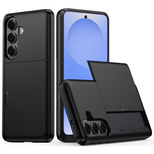 AMORUS Samsung Galaxy S26 Hülle mit verschiebbarem Kartenhalter – Schwarz