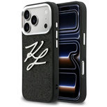 Karl Lagerfeld IML Glitter KL Diamond Logo Case for iPhone 17 Pro - Black