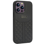 Audi Genuine Leather case for iPhone 14 Pro Max 6.7&quot; - black AU-TPUPCIP14PM-Q8/D1-BK