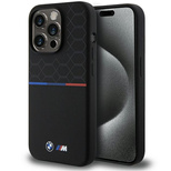 BMW M Silicone Pattern MagSafe Hülle für iPhone 15 Pro – Schwarz