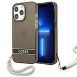 Guess GUHCP13LHTSGSK iPhone 13 Pro / 13 6.1&quot; black/black hardcase Translucent Stap