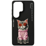 Etui Nimmy Glasses Cool Cat na Samsung Galaxy S26 Ultra - czarne
