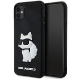 Karl Lagerfeld KLHCN613DRKHNK iPhone 11 / Xr 6.1" black/black hardcase Rubber Choupette 3D