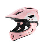 Rockbros TT-32001 Rabbit Kinderfahrradhelm mit abnehmbarem Kinnschutz, Größe S (48-52) – Rosa