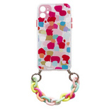 Color Chain Case gel flexible elastic case cover with a chain pendant for Samsung Galaxy S21 Ultra 5G multicolour  (2)