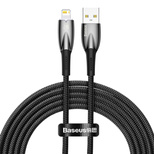 Baseus Glimmer Series Kabel USB-A - Lightning 480Mb/s 2.4A 2m schwarz