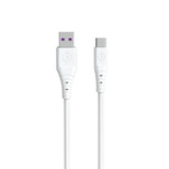 Dudao kabel przewód USB – USB Typ C 6A 1 m biały (TGL3T)