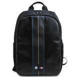 BMW Carbon &amp; Blue Stripe backpack for a 16&quot; laptop - black