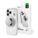 Etui AMAZINGTHING Titan Pro Pop Lens na iPhone 18 Pro Max z osłoną aparatu uchwytem i podstawką kompatybilne z MagSafe - przezroczyste