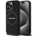 AMG Silicone Carbon Pattern MagSafe case for iPhone 15 Pro Max - black