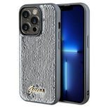 Guess Sequin Script Metal case for iPhone 14 Pro Max - silver