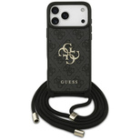Etui Guess 4G Big Logo Cord Stap Crossbody na iPhone 17 Pro Max - czarne
