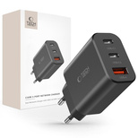 Tech-Protect NC30W charger 2x USB-C PD 30W / USB-A QC 3.0 - black