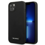Karl Lagerfeld Silicone Plaque Case for iPhone 13 - Black