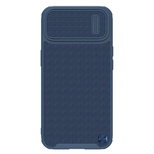 Nillkin Textured S Case für iPhone 14, gepanzerte Hülle mit Kameraabdeckung, blau