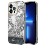 Guess GUHCP14LHGPLHG iPhone 14 Pro 6.1&quot; Grau/Grau Hardcase Porcelain Collection