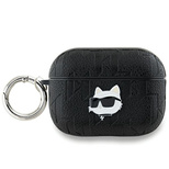 Karl Lagerfeld Monogram Choupette Head Case für AirPods Pro 2 – Schwarz