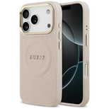 Guess Peony Hot Stamp MagSafe Case for iPhone 17 Pro - Pink