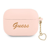 Guess, GUAPLSCHSP AirPods Pro Cover pink/pink Silikon Charm Heart Collection