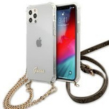 Guess GUHCP12MKC4GSGO iPhone 12/12 Pro 6.1" Transparent hard case 4G Gold Chain