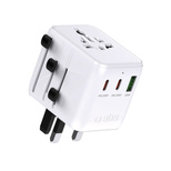Adapter podróżny SBS 2xUSB-C 1xUSB-A uniwersalny - biały