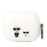 Karl Lagerfeld KLACAPSILKCW AirPods Pro cover white/white Silicone Karl &amp; Choupette