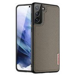 Dux Ducis Fino case covered with nylon material for Samsung Galaxy S21 5G green