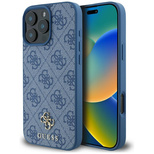 Guess HC PU 4G Small 4G and Classic Case for iPhone 16 Pro MagSafe - Blue