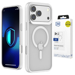 Etui 3mk Smoke MagCase na iPhone 17 Pro Max - białe-półprzezroczyste