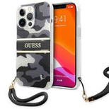 Guess GUHCP13LKCABBK iPhone 13 Pro / 13 6.1&quot; black/black hardcase Camo Strap Collection